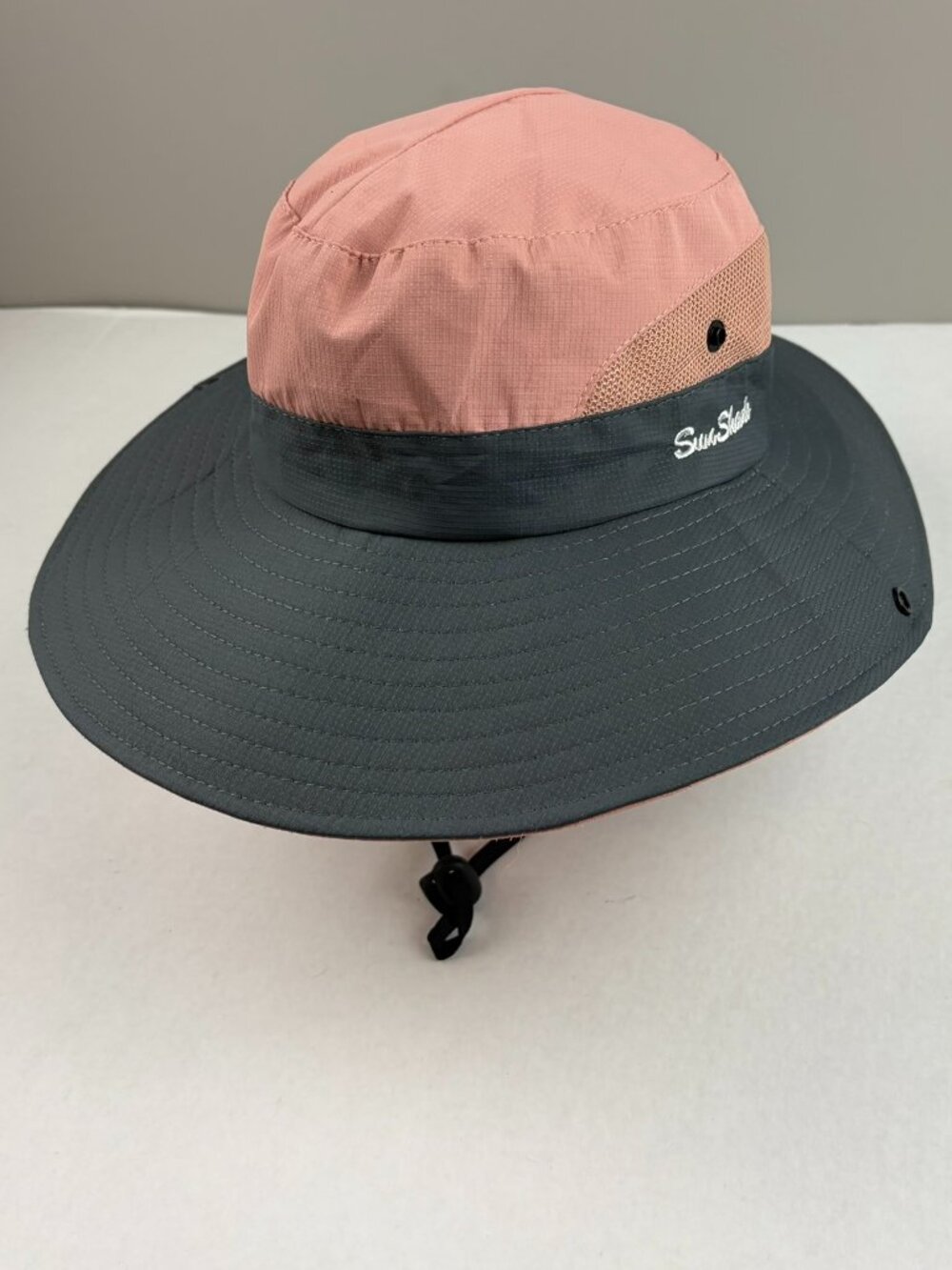 Sunshade Pink & Gray Wide Brim Sun Hat OSFA